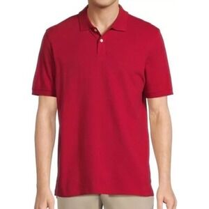 George Men's Polo Shirt Big 3XL Red Golf Cotton Casual Stretch